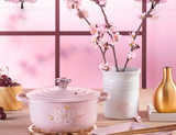 Le Creuset Signature Cast Iron 20cm Round Casserole Sakura in Chiffon Pink